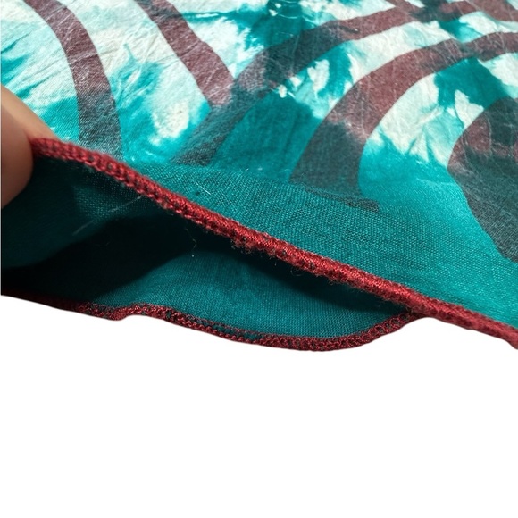 Green Habit Boho Full A Line Cotton Green Oatmeal Art to Wear Midi Skirt US 6 - Picture 12 of 15